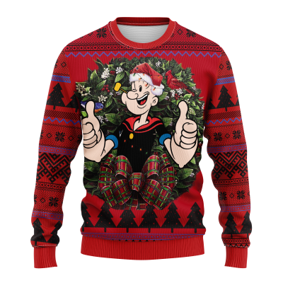 popeye the sailor man noel mc ugly christmas sweater thanksgiving gift nk2ux - Popeye Merch